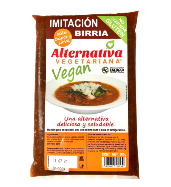 Imitación de Birria Vegana Alternativa Vegetariana 500 g