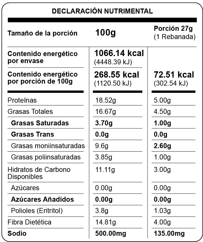 Pan de Caja Keto Sweet Oat Sola 397 g